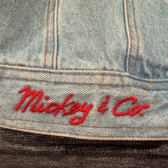 Vintage 90s Disney Mickey Mouse Denim Trucker Jacket Men’s S (Fits M) Almost New - Picture 9 of 10